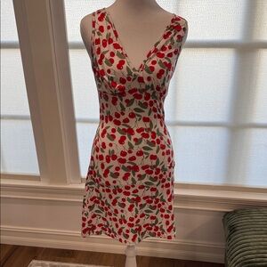 Cherry Print Sleeveless Dress